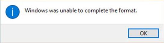 format disk failed