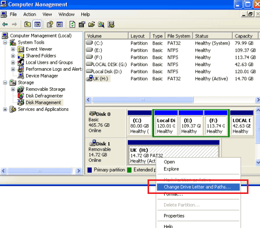 Change drive letter to fix inaccessible sd memory card micro sd card