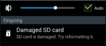 sd card needs formatting on phone