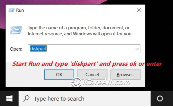run diskpart windows