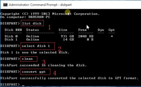 Diskpart Format Disk GPT MBR Without Losing Data