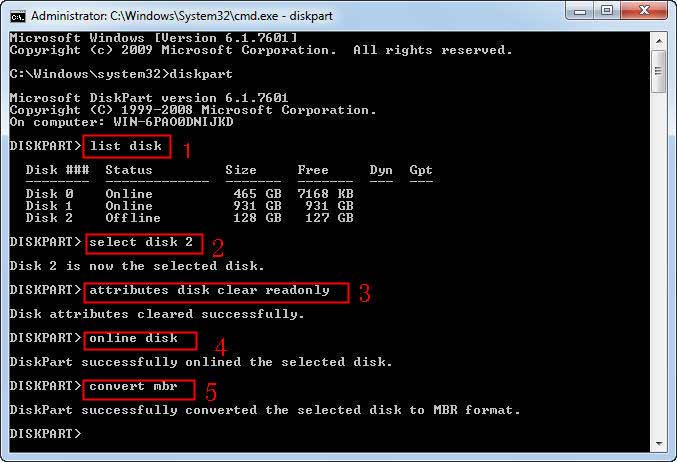 memory card not initialized fix by cmd