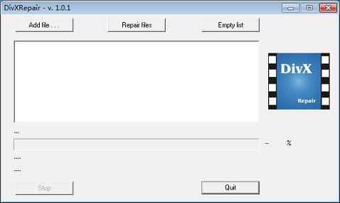 DivXRepair Interface