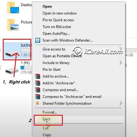 eject usb pen drive