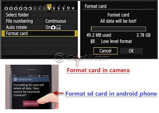 format sd card