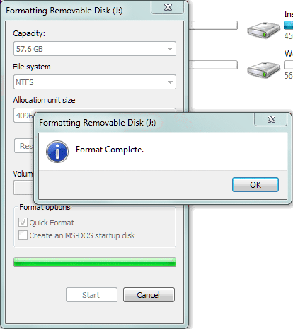 format sandisk sd card