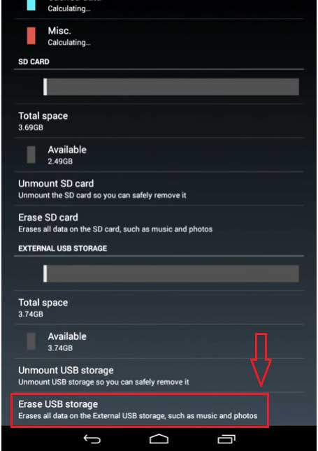 disk format on android wihtout computer