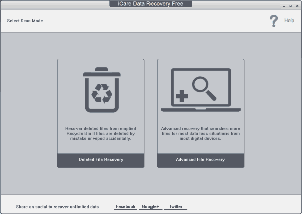 select recovery file types