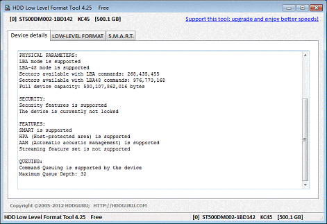 hdd low level format