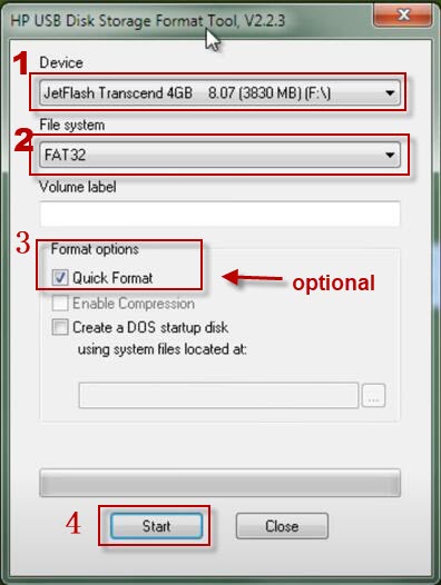 hp usb format tool user guide