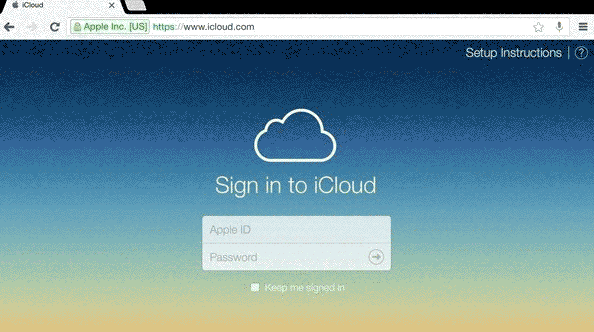 icloud log in