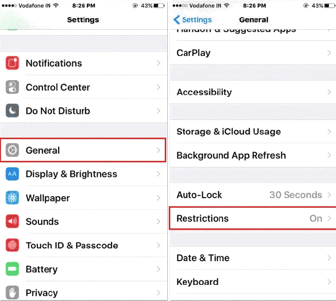 icloud restrictions