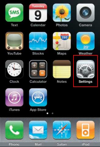 iphone settings