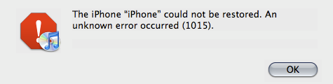 iphone unknown error