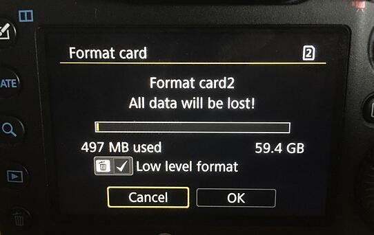 recover low level formatted sd card camera