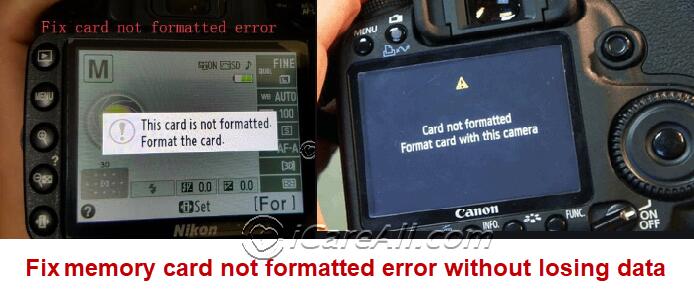 memory card said not formatted