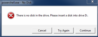 no disk in drive