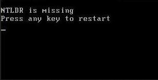 bootmgr is missing xp usb installation program