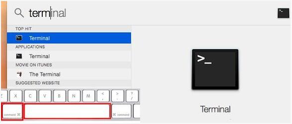 Open mac terminal