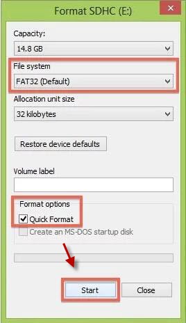 Fix SD memory card by format in computer