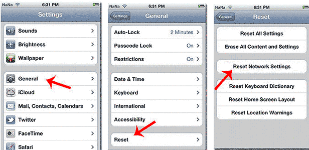 reset network settings