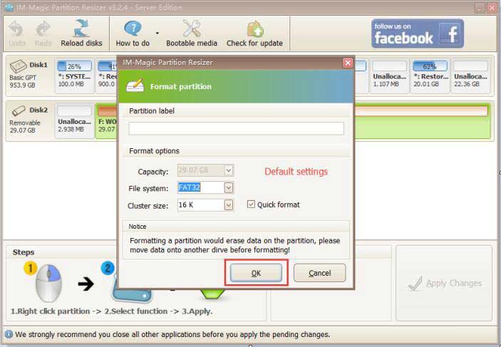format drive fat32 using wd disk format tool