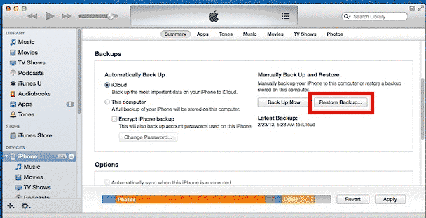 recover data from itunes backup