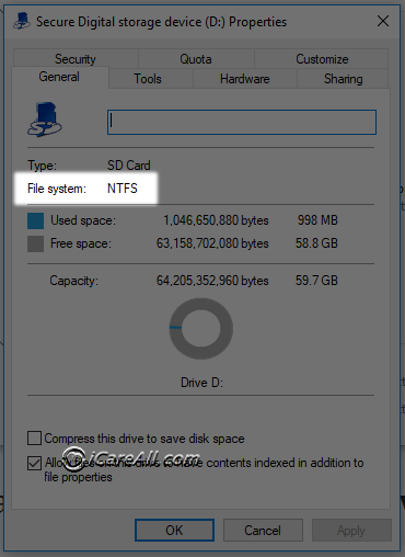 file system sd card