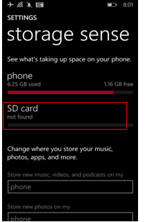 not detected sd card