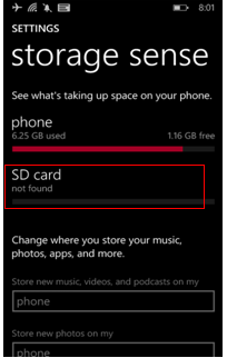 sd card not recognized