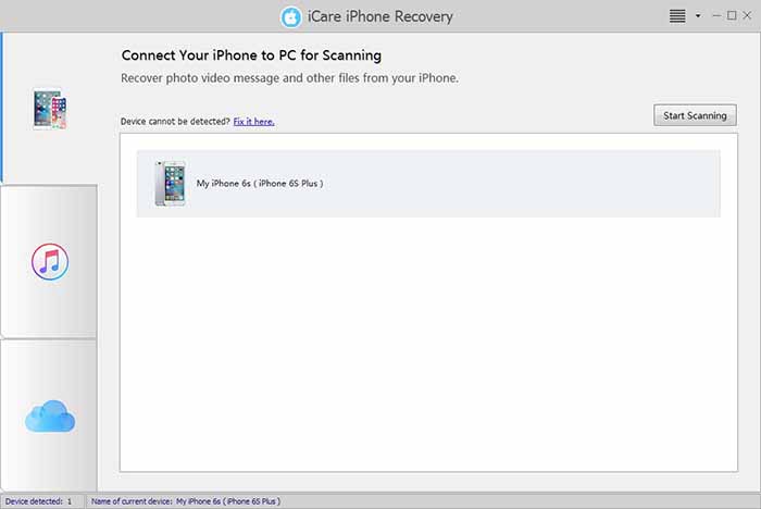 iCare iPhone Recovery screenshot