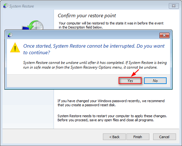 system restore to fix windows boot manager failure