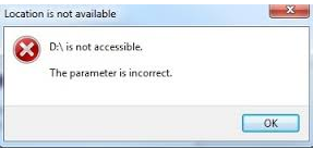 the parameter is incorrect