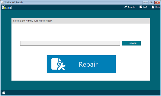 Yodot AVI Repair Interface