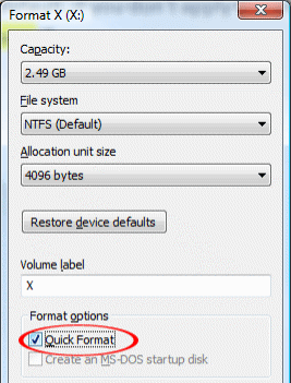 Quick Format Recovery - Recover Quick Formatted Drive